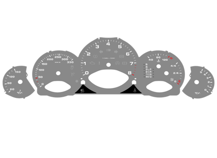 Zifferblätter. Porsche 997 Gen 1 KMH Autos